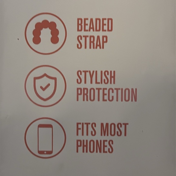 NWOT-Chunky Beaded Crossbody Pouch For Smartphones / Multi Color - Picture 5 of 7